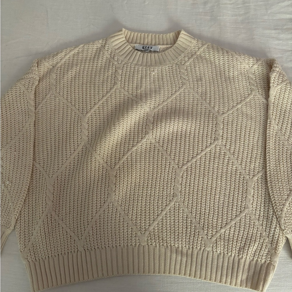 Elegant Cream Crewneck Sweater